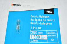 NEW Woods L-76 20W Quartz Halogen Bulb 2 Pin G4 12 volts indoor/outdoor