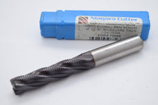 Niagara Cutter N75666 1/2'' End Mill 2'' LOC, 4 Flute Cobalt Roughing Square End Mill - TiAlN Finish, 4'' OAL, 1/2'' 30 deg. Helix