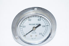Nisshin 0-0.5 kg/cm2 2-1/4'' Face Pressure Gauge, Stainless