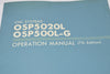 Okuma OSP5020L & 500L-G Control Operation Manual, 7nth Edition