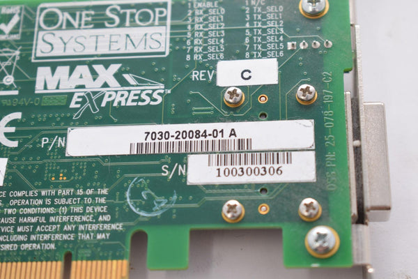 8x One Stop Systems Nitrix DX Host PCIe Card 7030-20084-01 A Full 8x One Stop Systems Nitrix DX Host PCIe Card 7030-20084-01 A Full