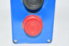 Open Close Stop Pushbutton Switch With Enclosure 7-1/2'' x 3-1/8'' x 3'' Blue