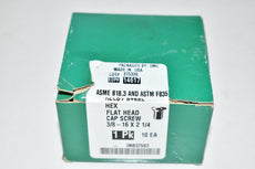 Pack of 10 NEW Decorah 14617 Alloy Steel Hex Flat Head Cap Screw 3/8-16 x 2 1/4