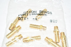 Pack of 10 NEW Dixon Brass 1020602C Hose Barb by Male NPTF Fitting 3/8 x 1/8