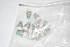 Pack of 10 NEW Numatics IN103-108-021 Brass 1/8in Tube 1/4in Npt Male Connector Fitting
