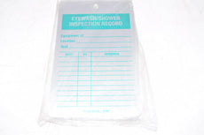 Pack of 10 NEW SEEALL Eyewash/Shower Inspection Record