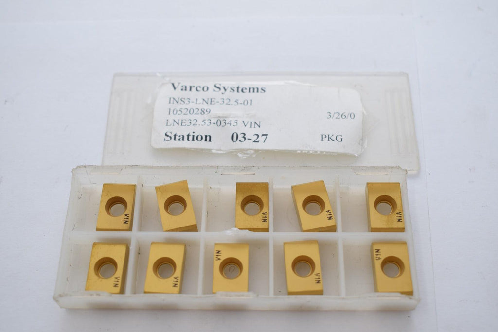 Varco Insert Pack of 10 NEW Varco Systems LNE 32.53-0345 Grade: V1N Carbide Inserts ...