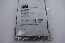 Pack of 100 NEW 3M SS-32-10 CONN SPADE TERM 14-16AWG #10