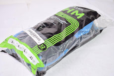 Pack of 12 Pairs of NEW Showa 1K785 Chemical Resistant Gloves: 26 mil Glove Thick, 12 in Glove Lg, Embossed, Black/Blue