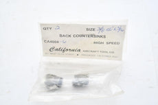 Pack of 2 NEW California Aircraft Tool CA4004-6 Back Countersinks 3/8-100 x 3/16
