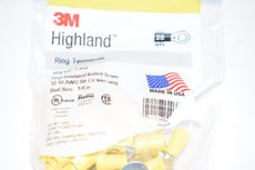 Pack of 25 NEW 3M RV10-14Q Conn. Crimp Terminal. Ring Tongue 12-10 AWG Vinyl Insulated Highland