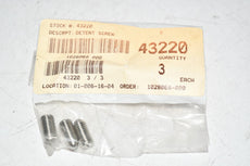 Pack of 3 NEW 43220 Detent Screw