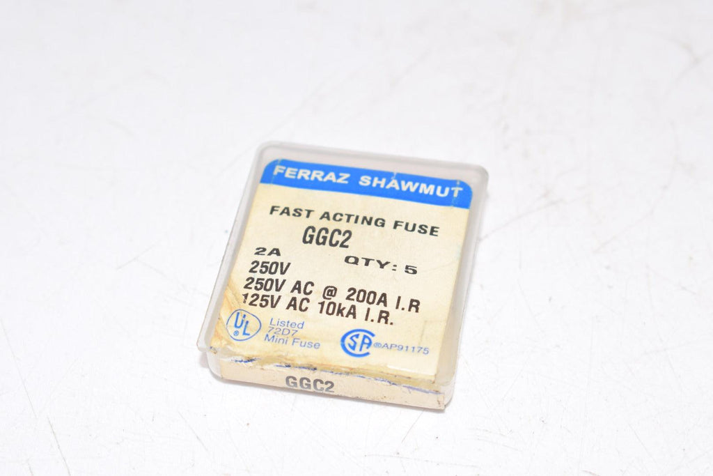Pack of 4 NEW Ferraz Shawmut Fast Acting Fuses GGC2 Glass Fuses 2A 250