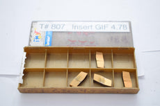 Pack of 4 NEW Iscar GIF 4.78-0.55 Grade IC808 Carbide Grooving Insert