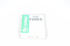 Pack of 5 NEW Littelfuse AGC15 15A 32V Fuses