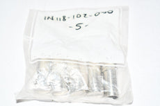 Pack of 5 NEW Numatics IN118-102-000 1/2'', Tube, 265 PSI, Nickel-Plated, Brass, Pneumatic Plug