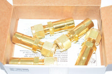 Pack of 5 NEW Parker 8TUR4-B A-lok tube end reducer, brass, 1/2'' tube stub x 1/4'' double ferrule tube fitting