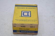 PACK OF 50 NEW Square D 9080GH11 End Clamp, For Use With G Series Terminal Blocks