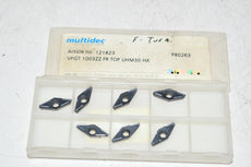 Pack of 7 NEW Multidec 121823 VPGT 1003ZZ UHM30 HX Carbide Inserts Indexable