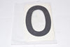 Pack of 8 NEW BRADY Carded Number, 0, Black, 4'' Character Height