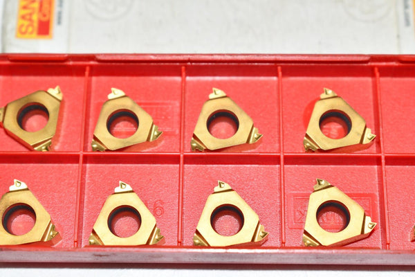 Pack of 9 NEW Sandvik R166.0L-16UN01-180 1020 Carbide Inserts Indexabl