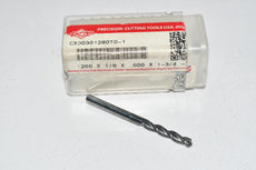PCT Precision Cutting Tools CX00301280T0-1 Carbide Drill Cutter .1280 x 1/8 x .600 x 1-3/4