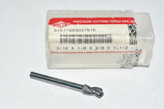 PCT Precision Cutting Tools S161T003037515 3/16'' Carbide Drill 3/16 x 1/8 x 3/8 x 1-1/2