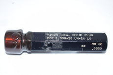 PMC Industries 1.000-28 UN-2A Go NO Go Smooth Pin Gage Check Plug No Go .9520