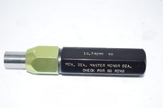 PMC Industries 16.742mm Master Minor Go NO Go Ring Pin Gage Check Plug