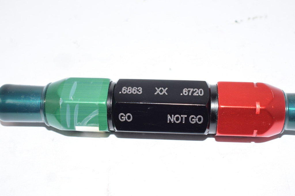 PMC Industries Go NO Go Smooth Pin Gage Check Plug Go .6863 No .6720 ...