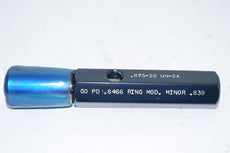 PMC Industries Master .875-20 UN-2A Go NO Go Ring Pin Gage Check Plug Go .8466