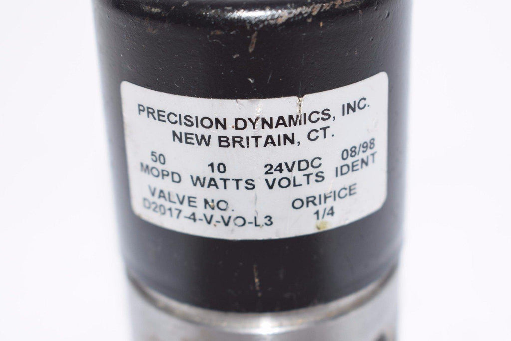 Precision Dynamics Solenoid Valve D2017 10 Watts 24VDC 50 MOPD 1/4''
