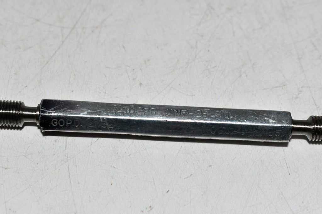 Precon .250-28 UNF-2B STI Thread Plug Gage Go Pd .2732 NO GO .2765 – VB ...