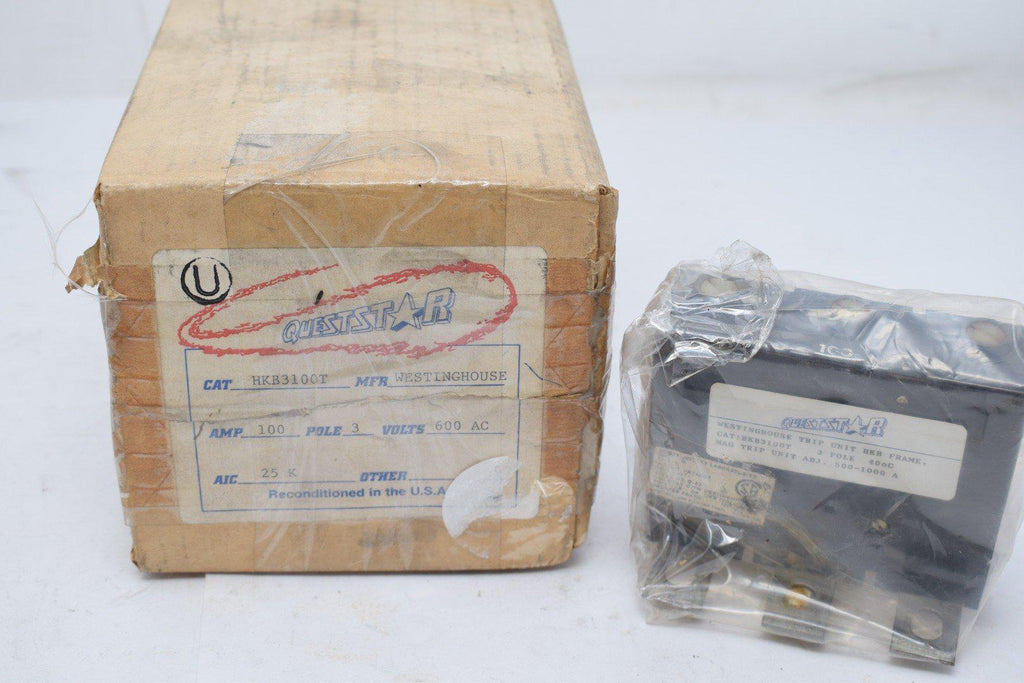 Reconditioned WESTINGHOUSE HKB3100T CIRCUIT BREAKER TYPE HKB 100AMP 3 POLE 600VAC