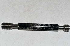 Rutland 1/2-20 UNF-2B Thread Plug Gage Go pd .4675 No go .4731