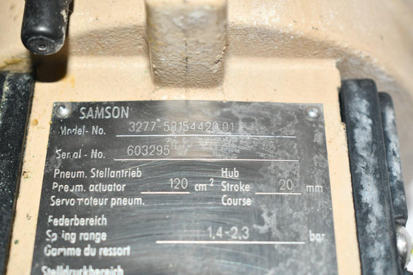 SAMSON 3277-53154420.01 90PSI PNEUMATIC VALVE ACTUATOR – VB Industrial ...