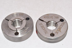 Set of 2 Thread Check 7/8-8 ACME-2G Thread Ring Gages GO PD .8050 x NOGO PD .7888