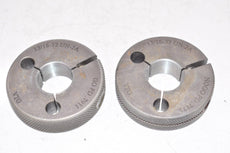 Set of 2 VTG Thread Ring Gages 13/16-32 UN-2A GOPD .7911 x NOGO PD .7875