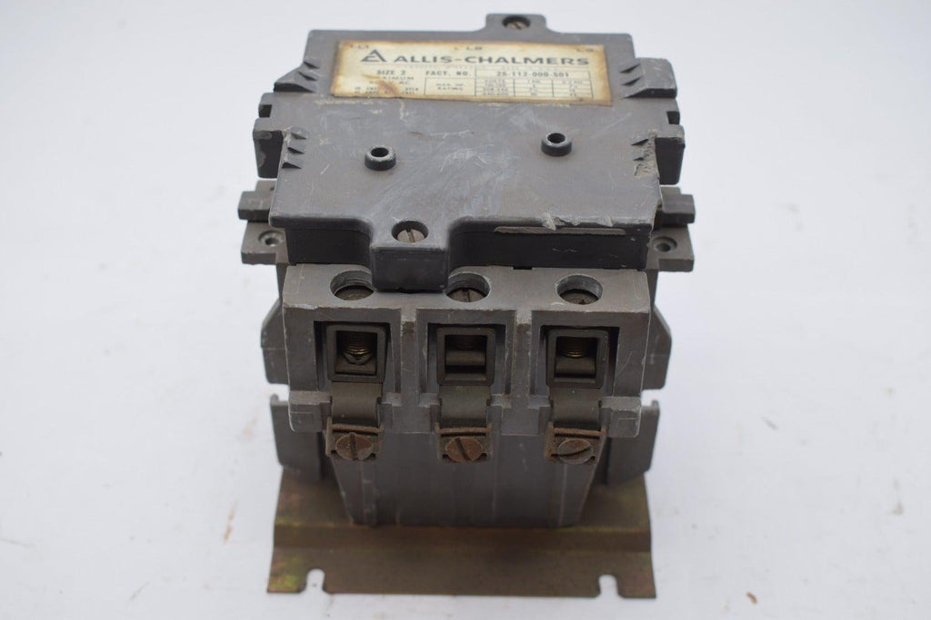 Siemens Allis Chalmers 25-112-000-501 Contactor For MOTOR STARTER SIZE 2 50AMP 3 PHASE 600VAC