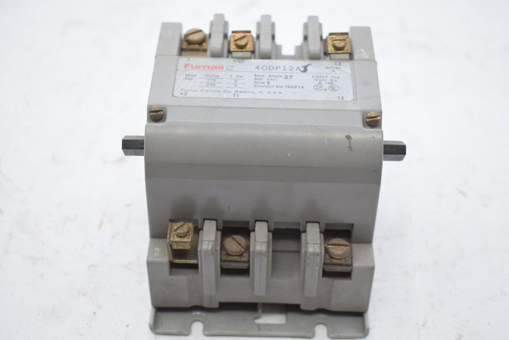 Siemens Furnas 40DP12AJ Motor Starter Contactor 27 Amps Size 1 600 VAC Ser. A 1PH 3PH