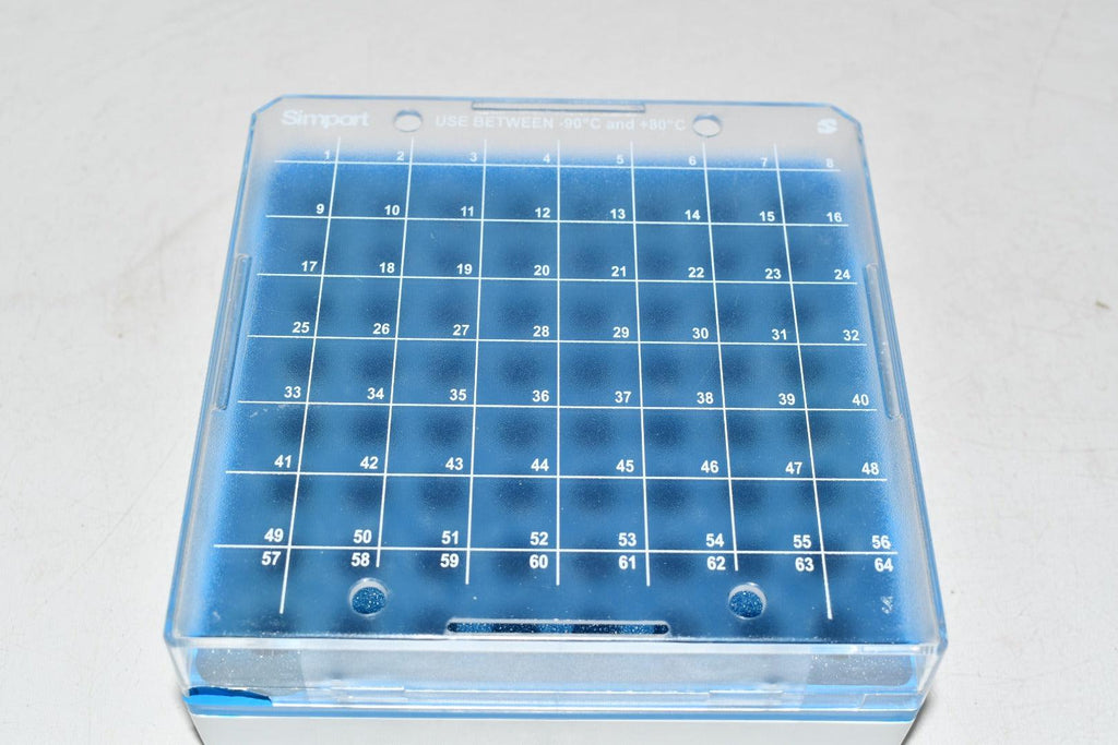 Crybox Layout Simport CryoBox 64-Place Cryogenic Vial Storage Box – VB Industrial Supply