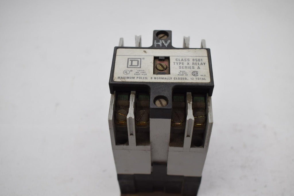 Square D 8501X040 8501 X040 Type X Series A 120v Industrial Control Relay HV