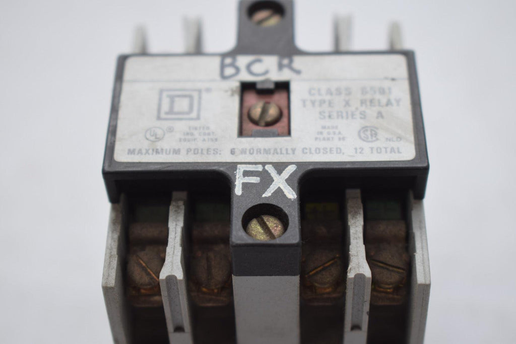 SQUARE D 8501X040 TYPE X RELAY SERIES A Form FX – VB Industrial Supply