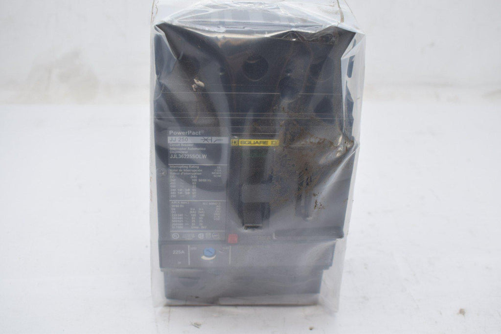 Square D JJL36225SOLW Circuit Breaker 600V 225A PowerPact JJ 250 HACR Type