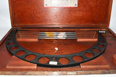 Starrett No. 224 224J-RL 20''-24'' Outside Micrometer Inspection W/ Standard Wood Case