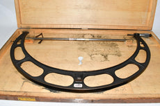 Starrett No. 436 20''-21'' Outside Micrometer W/ Standard Wood Case