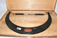 Starrett No. 736 18''-19'' Outside Micrometer W/ Standard Wood Case