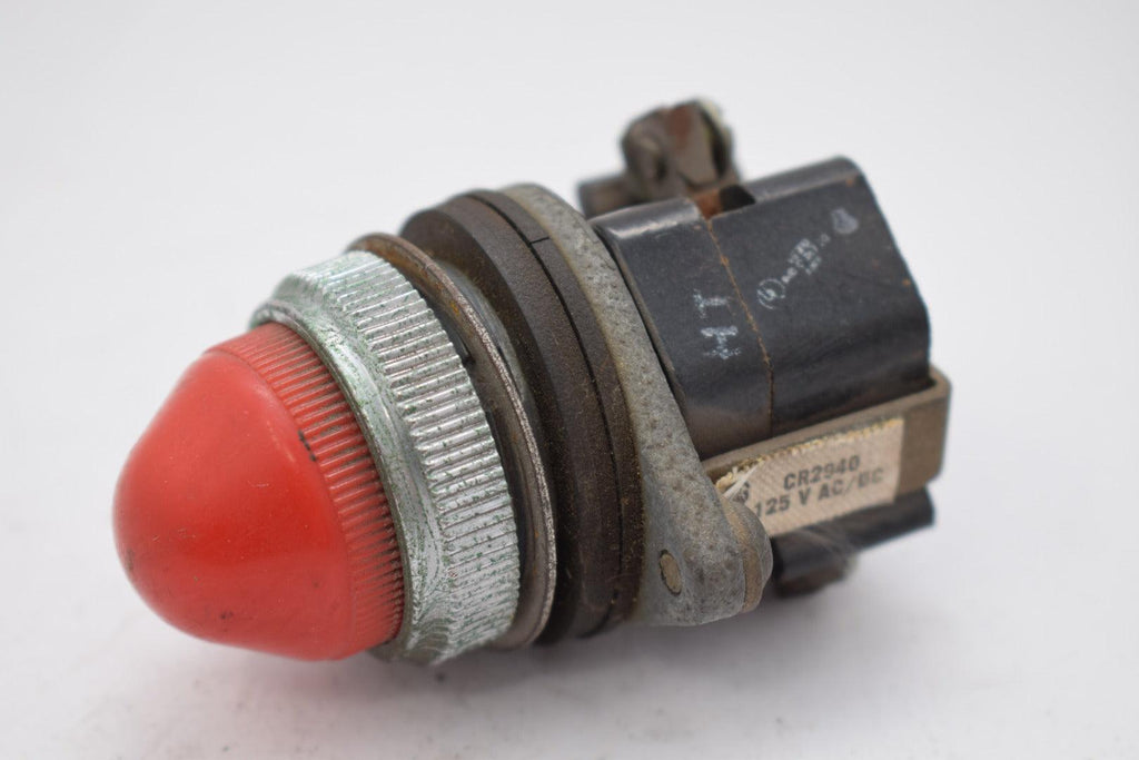 Vintage GE CR2940 125VAC Red Indicator Pilot Light