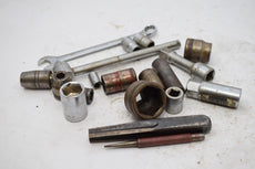 Vintage Mechanic Tool Lot, Craftsman & More Punches. Sockets. Wrenches, Extension