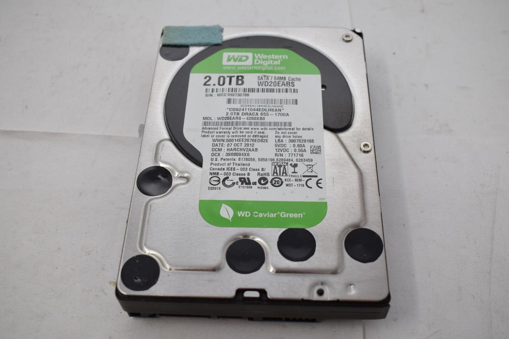Western Digital WD20EARS-42S0XB0 2TB RPM 64MB Cache SATA Ha